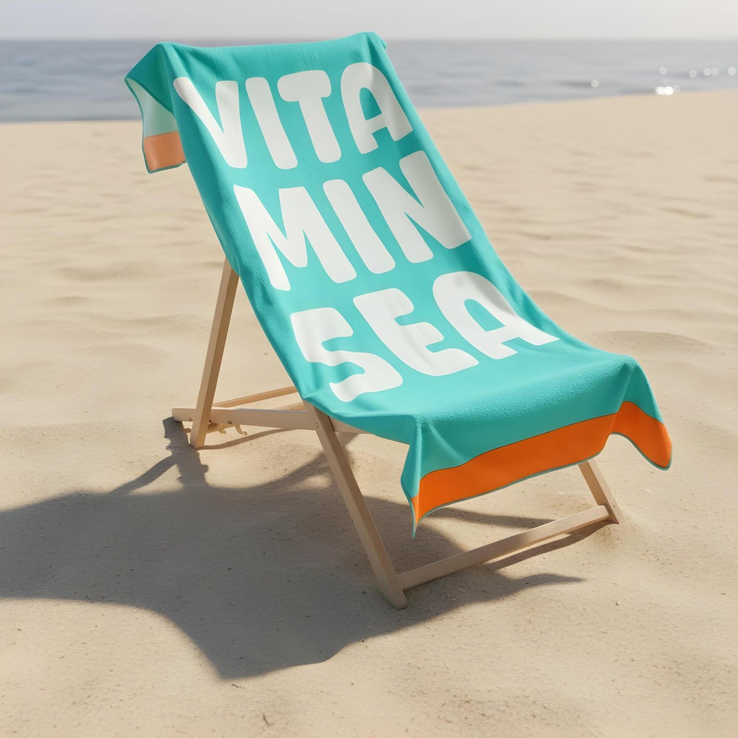 OHS Slogan Beach Towel Printed Quick Dry Summer Travel Microfibre Absorbent Swim