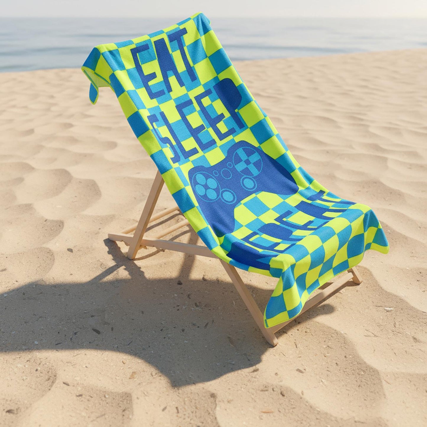 OHS Slogan Beach Towel Printed Quick Dry Summer Travel Microfibre Absorbent Swim