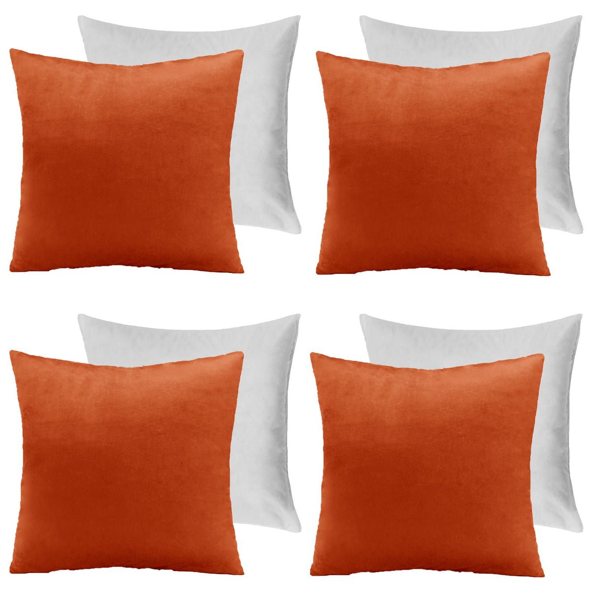 OHS Matte Velvet Cushion Covers Super Soft Luxury Square Pillowcases Multipack