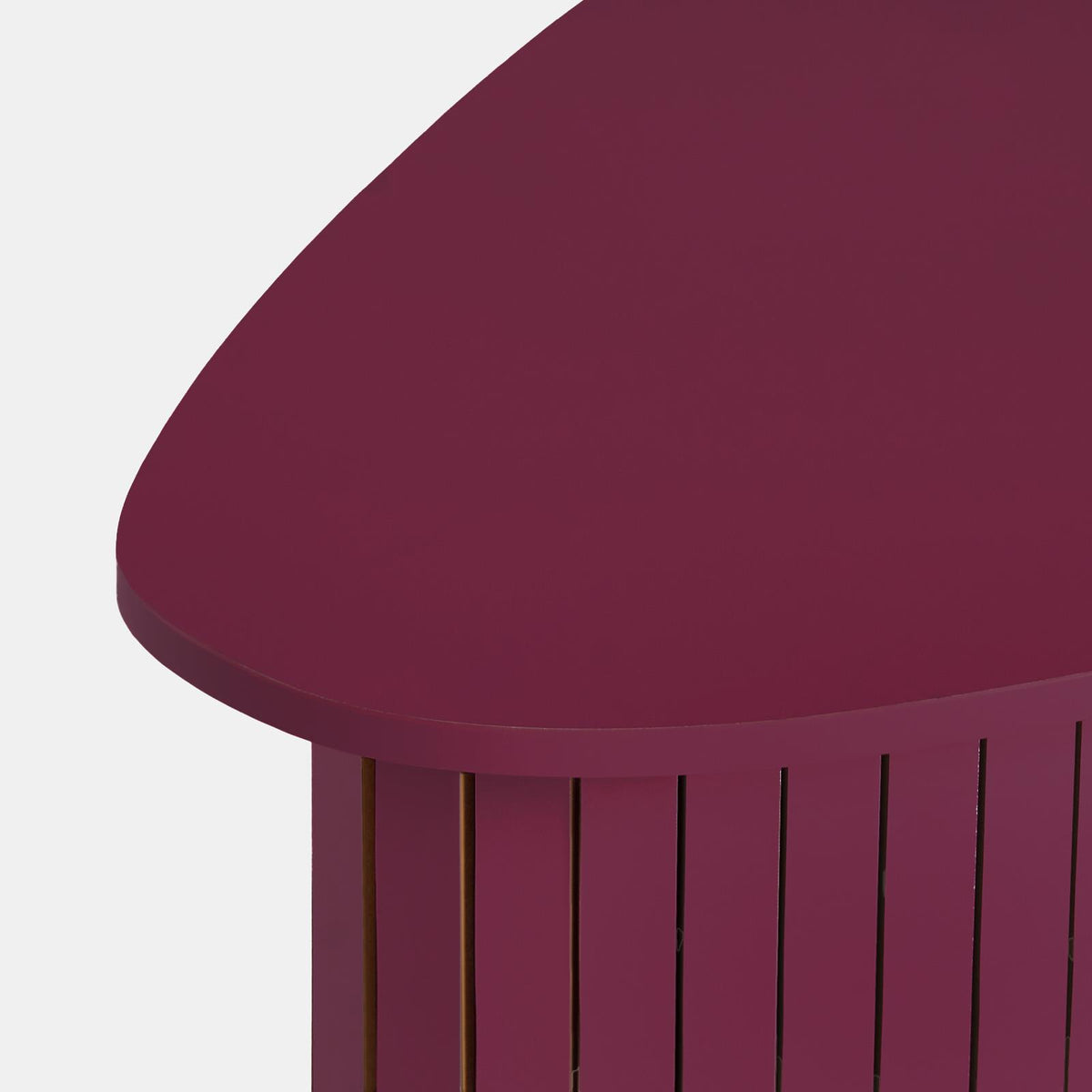OHS Madison Side Table Ribbed Wood Effect Corner Bedside Coffee Table