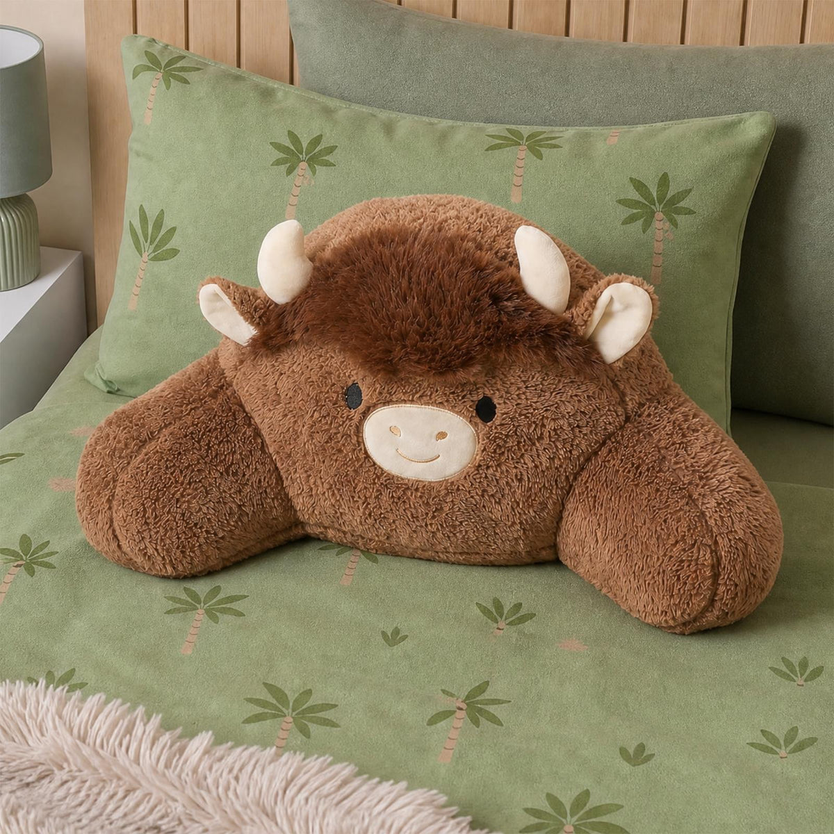 OHS Character Cuddle Cushion Soft Fleece Reading Pillow with Arms Bed Chair