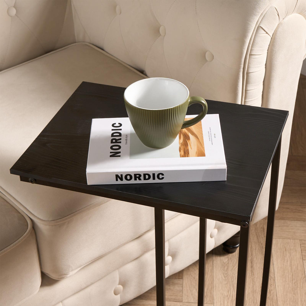 C Shape Table Coffee Laptop Side End Living Room Furniture Bedside Nightstand