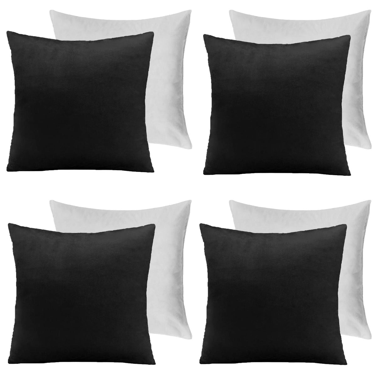 OHS Matte Velvet Cushion Covers Super Soft Luxury Square Pillowcases Multipack