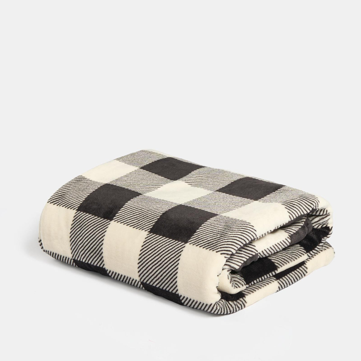 OHS Gingham Throw Super Soft Fleece Travel Blanket Thermal Bedspread Home Decor