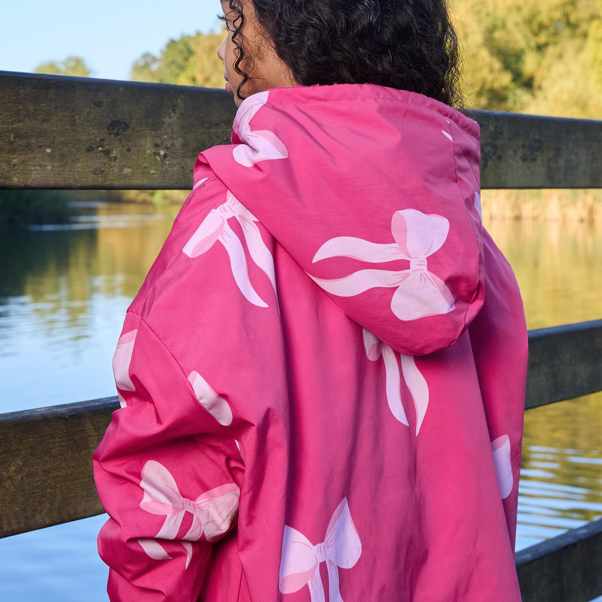 OHS Drying Changing Robe Sherpa Lined Water Resistant Oversize Coat Adults Kids