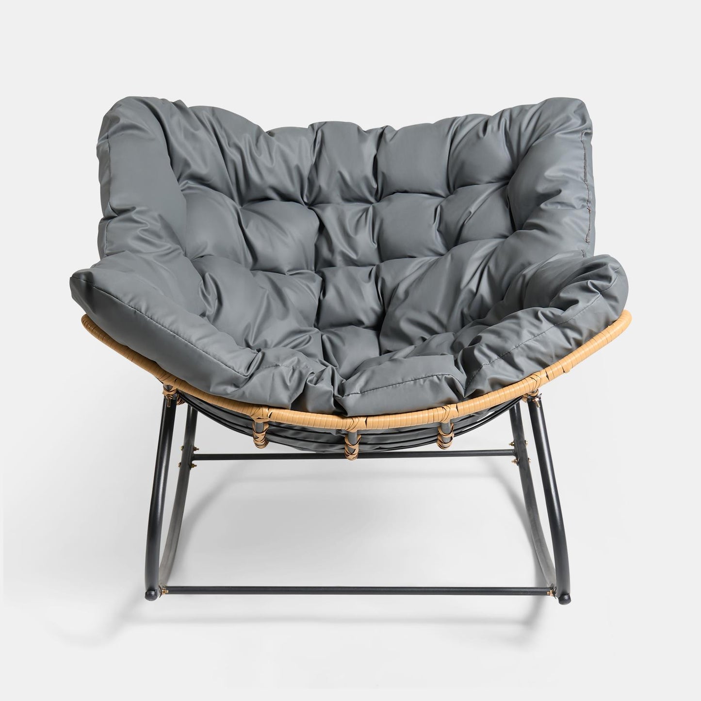 OHS Bali Rocking Chair Garden Outdoor Metal Frame Chairs with Cushion