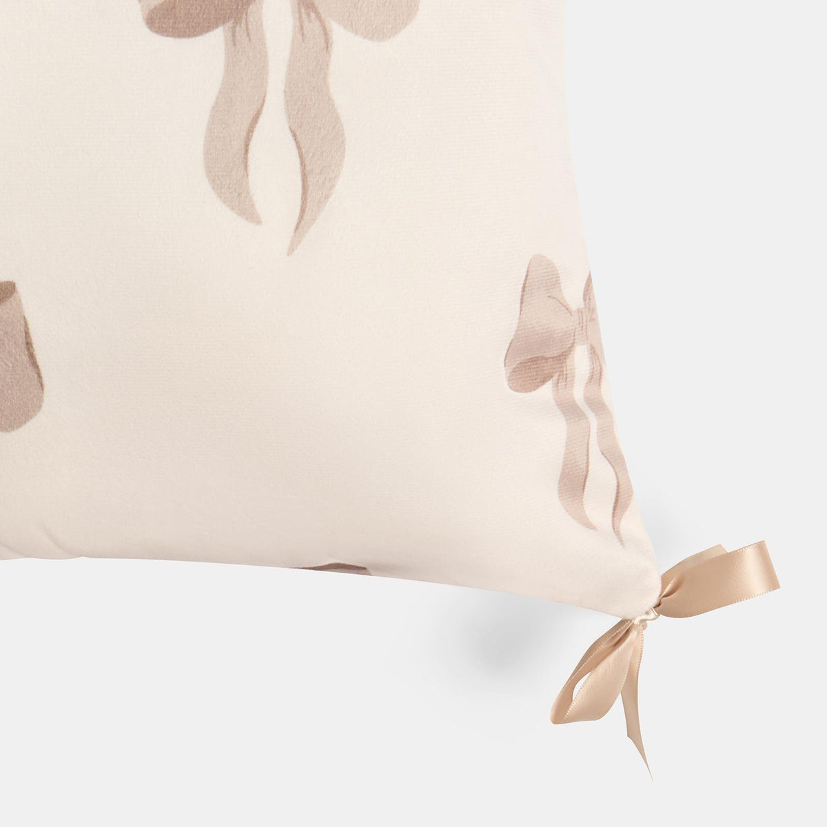 OHS Bows Cushion Covers Matte Velvet Living Room Square Pillowcases Home Decor