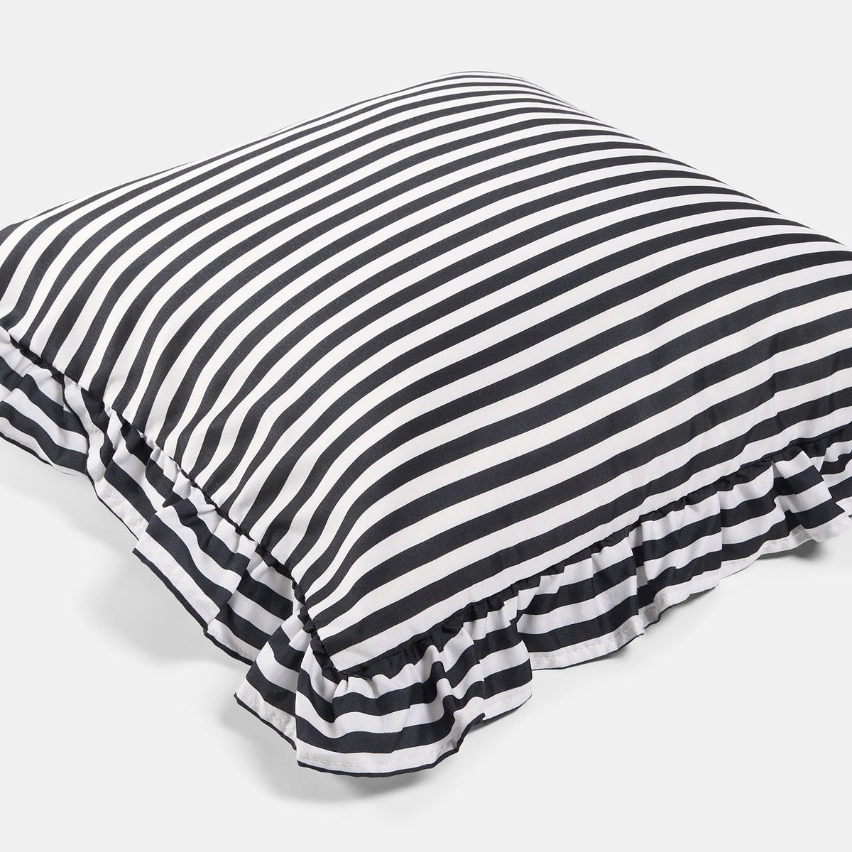 OHS Stripe Frill Cushion Covers Microfibre Square Pillowcases Home Decor