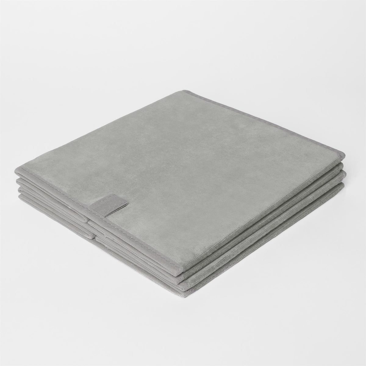OHS Multi Pack of Matte Velvet Storage Boxes Stylish Foldable Set Square Cube
