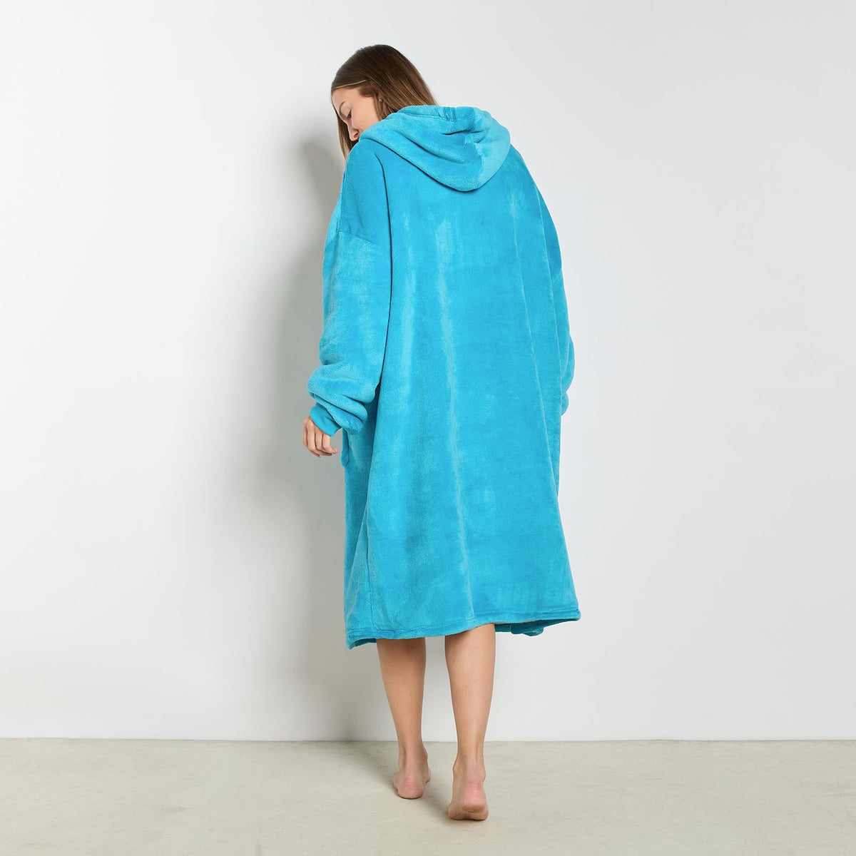 OHS Extra Long Hoodie Blanket Oversized Soft Sherpa Fleece Giant Sweatshirt
