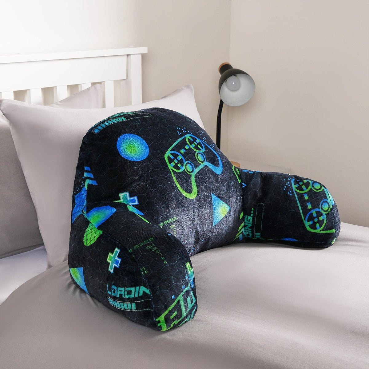 OHS Kids Gaming Cushion Bed Reading Pillow Soft Support with Arms Lumbar Chair