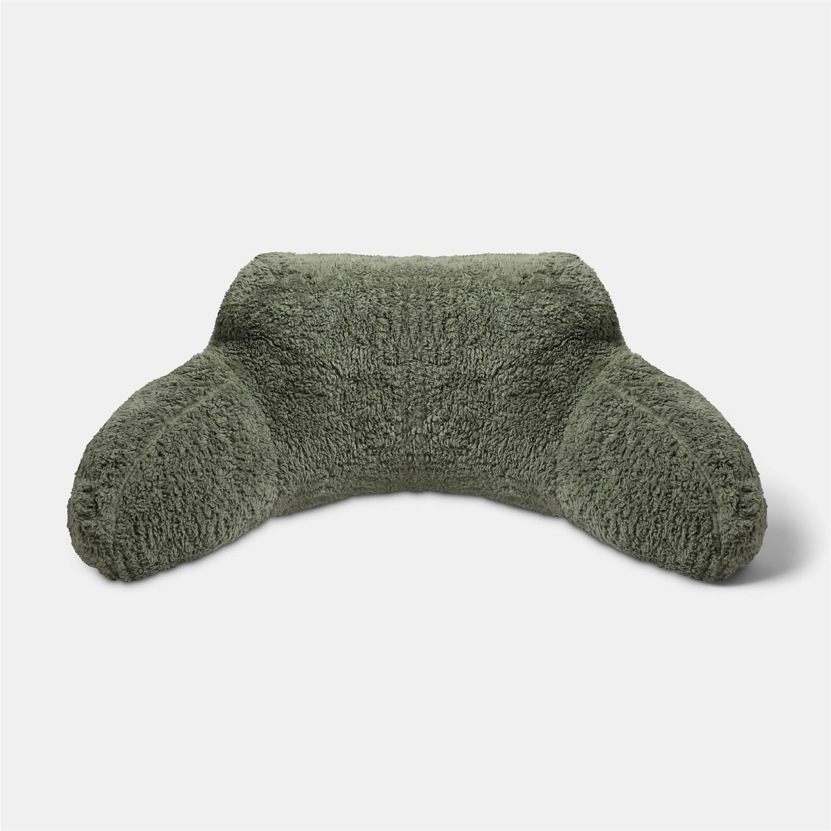 OHS Teddy Fleece Reading Pillow Cuddle Cushion with Arms Lumbar Bed Chair