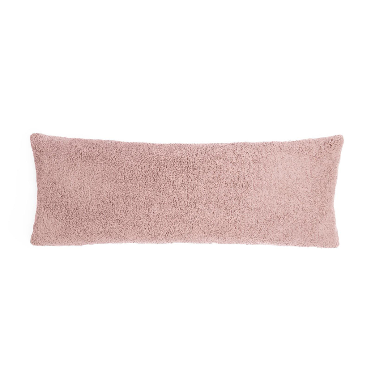 OHS Long Bolster Pillow Teddy Fleece Body Neck Pregnancy Support Cushion