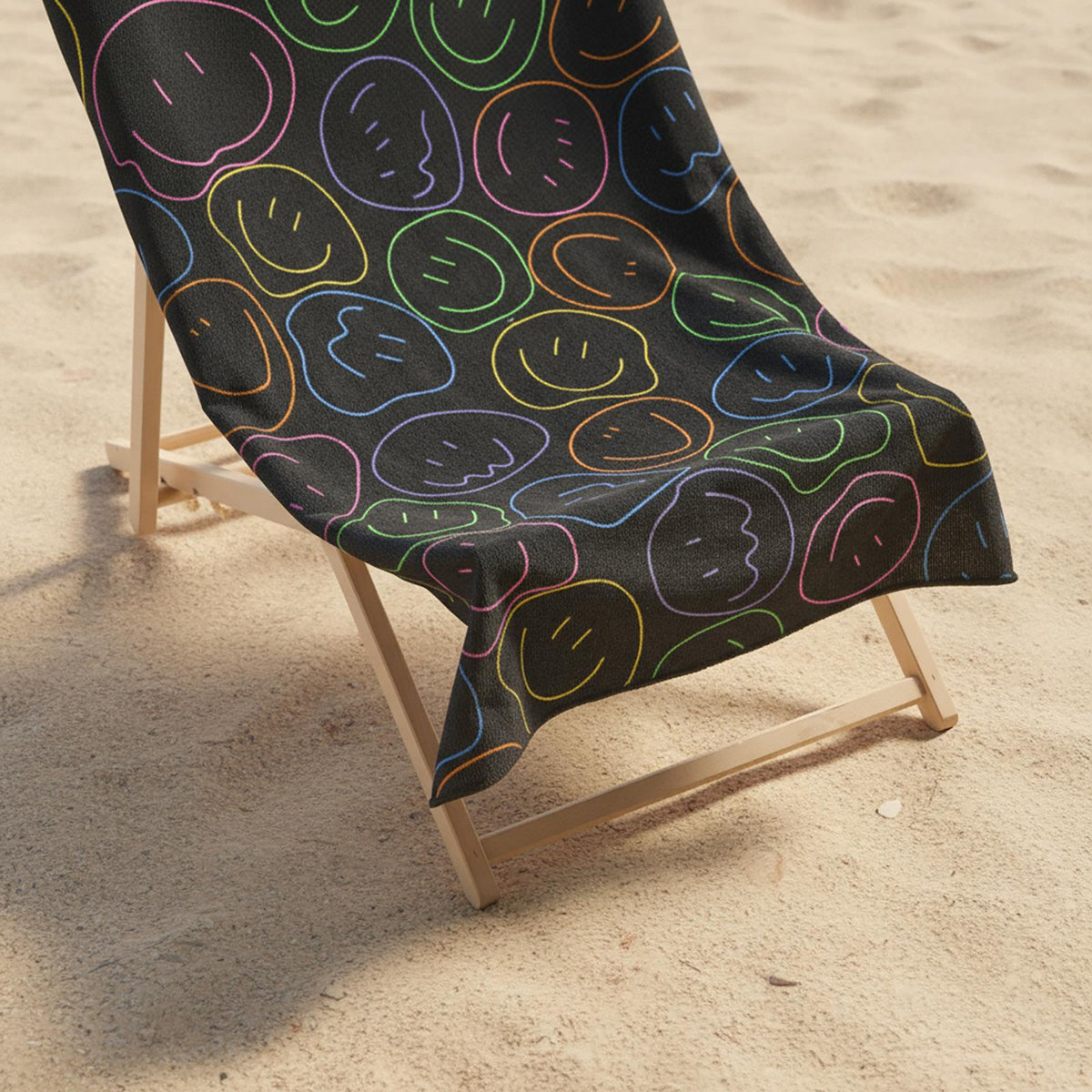 OHS Print Beach Towel Microfibre Quick Dry Bath Holiday Gym Travel Sport