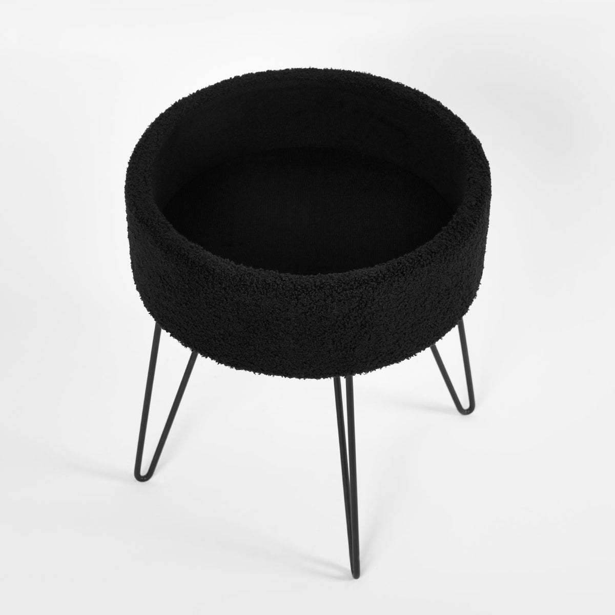 Foot Stool Storage Seat Chair Dressing Table Vanity Pouffe Ottoman Boucle Fleece