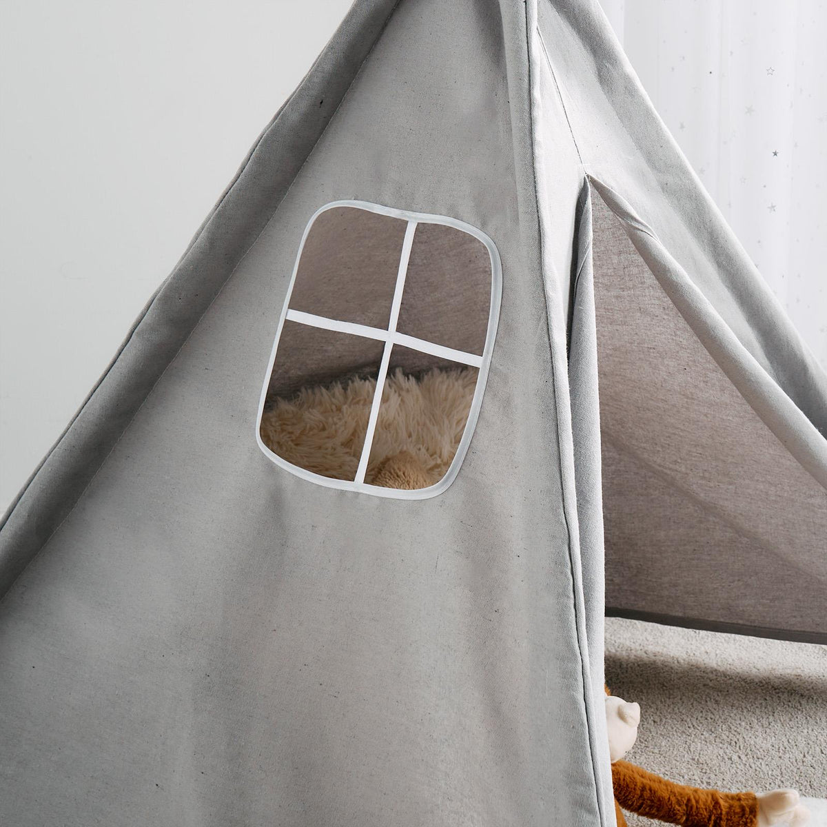 OHS Teepee Play Tent Kids Foldable Indoor Childrens Storage Wigwam House