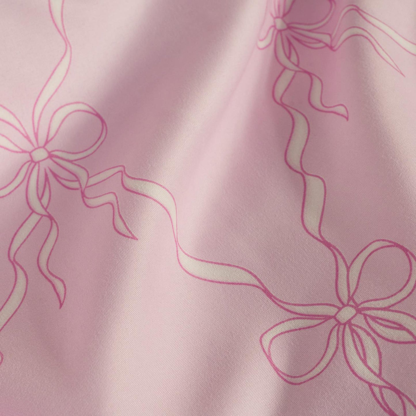 OHS Bow Lattice Bedding Set Microfibre Reversible Duvet Cover with Pillowcase