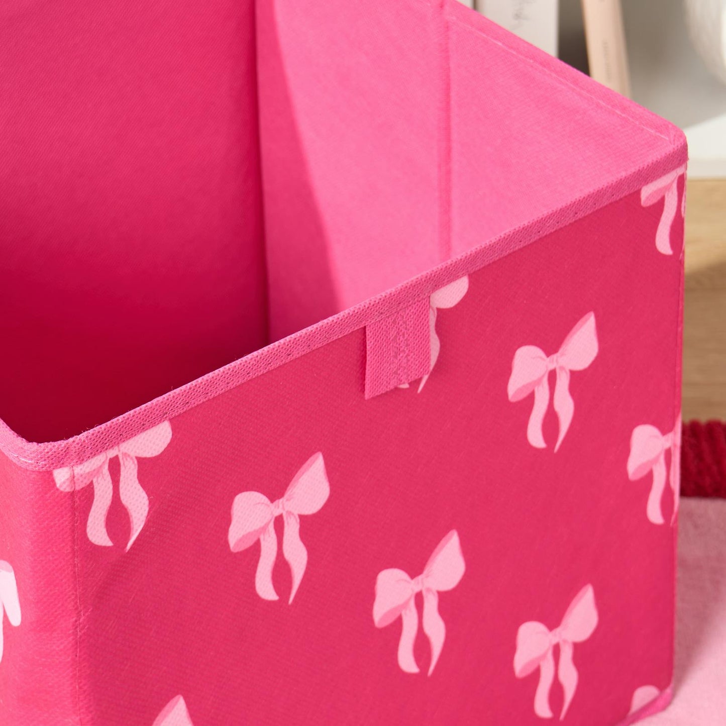 OHS Bows Storage Box Cube Folding Multipack Space Saving Shoe Toy Organiser