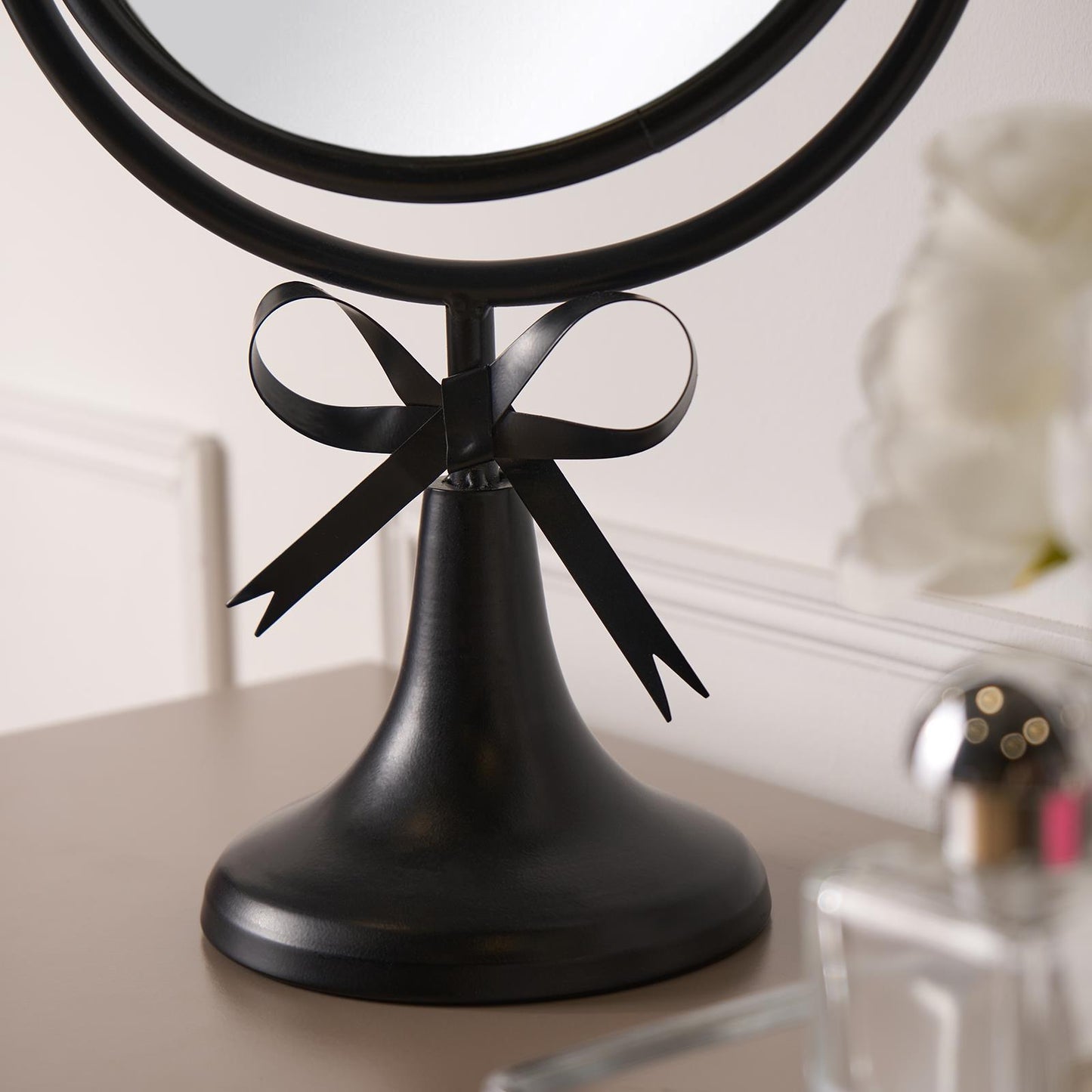 OHS Bow Swing Mirror Countertop Free Standing Pedestal Vanity Mirrors
