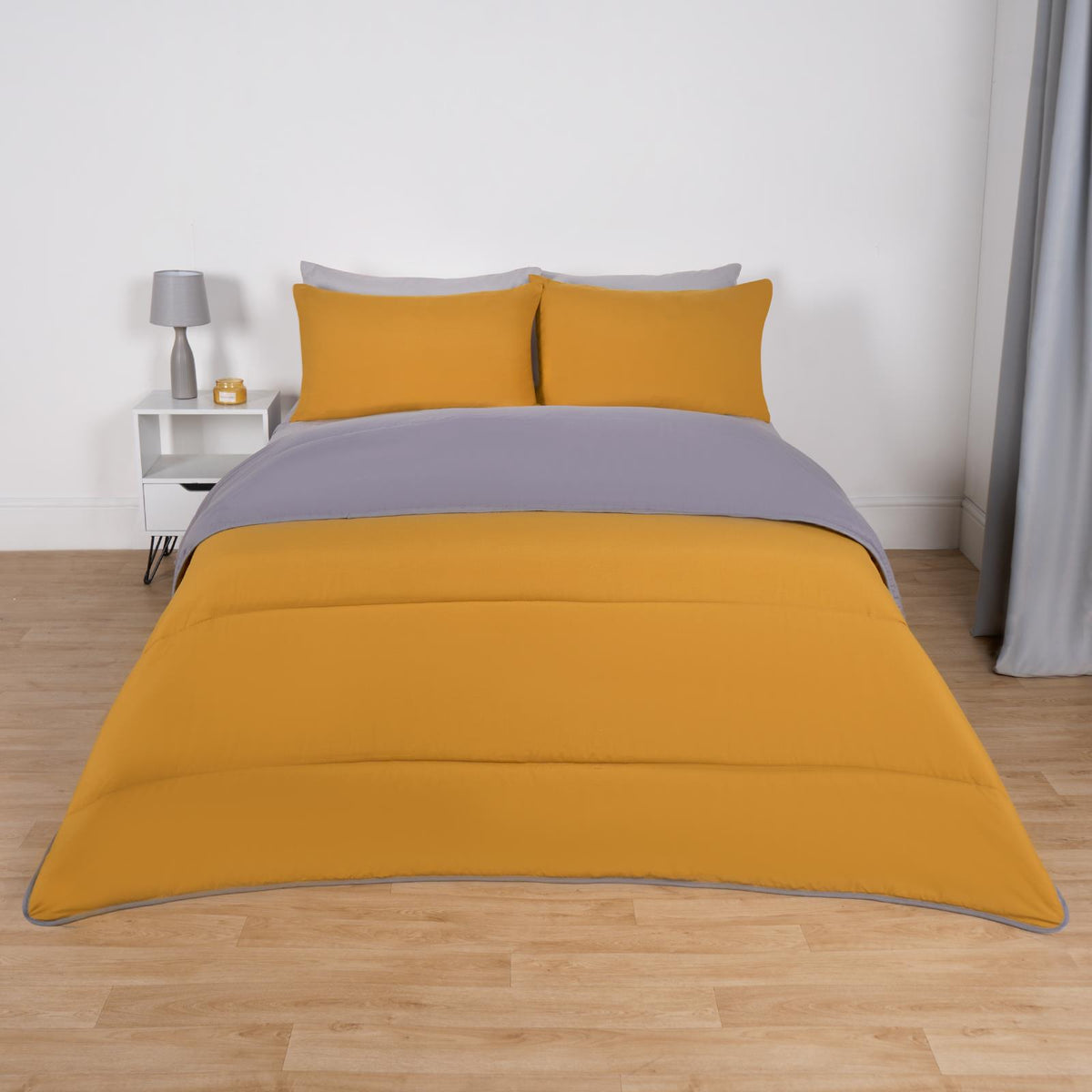 OHS Coverless Duvet & Pillowcase 10.5 Tog Bedding Set Easy Care Reversible