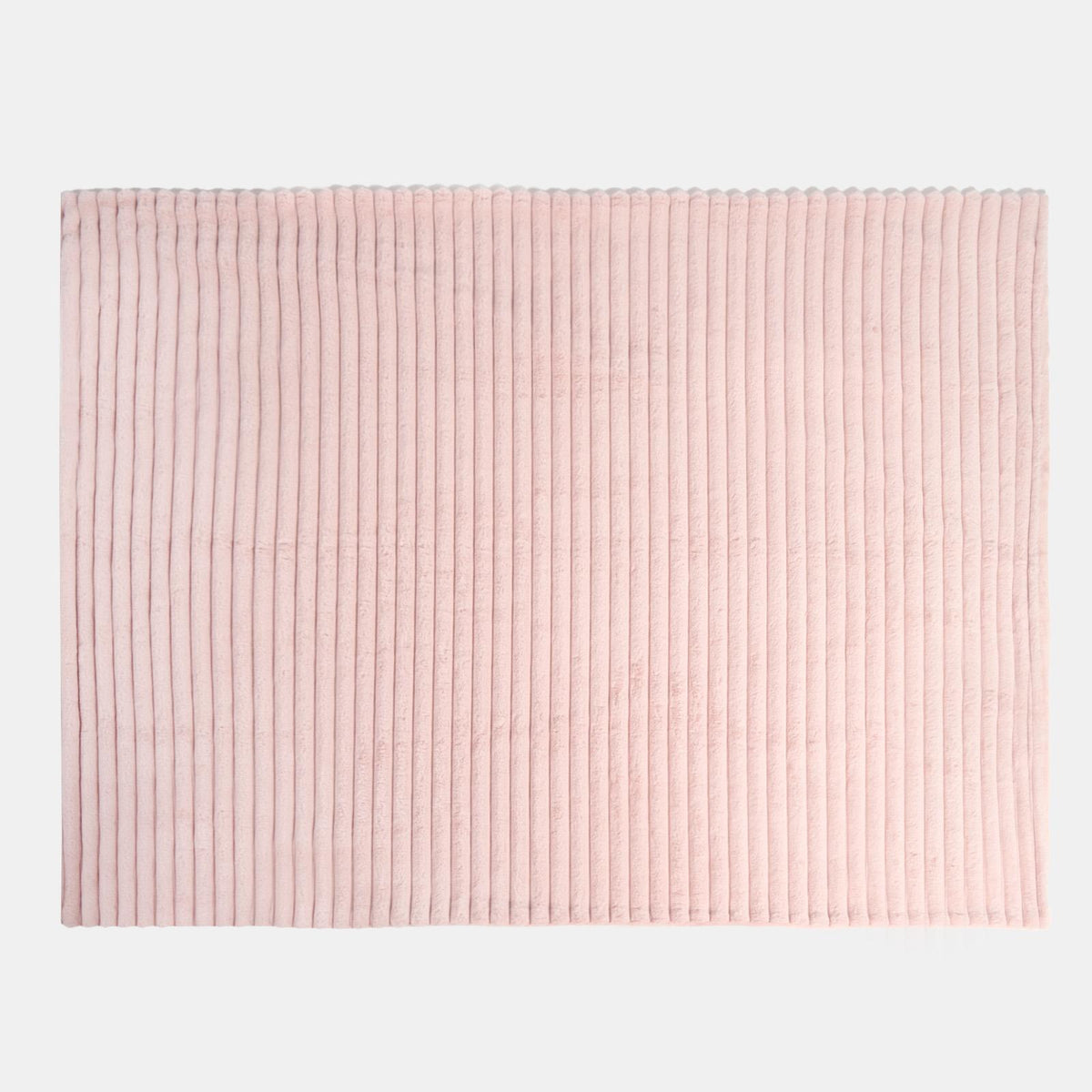 OHS Faux Fur Ribbed Fleece Throw Over Bed Blanket Warm Supersoft