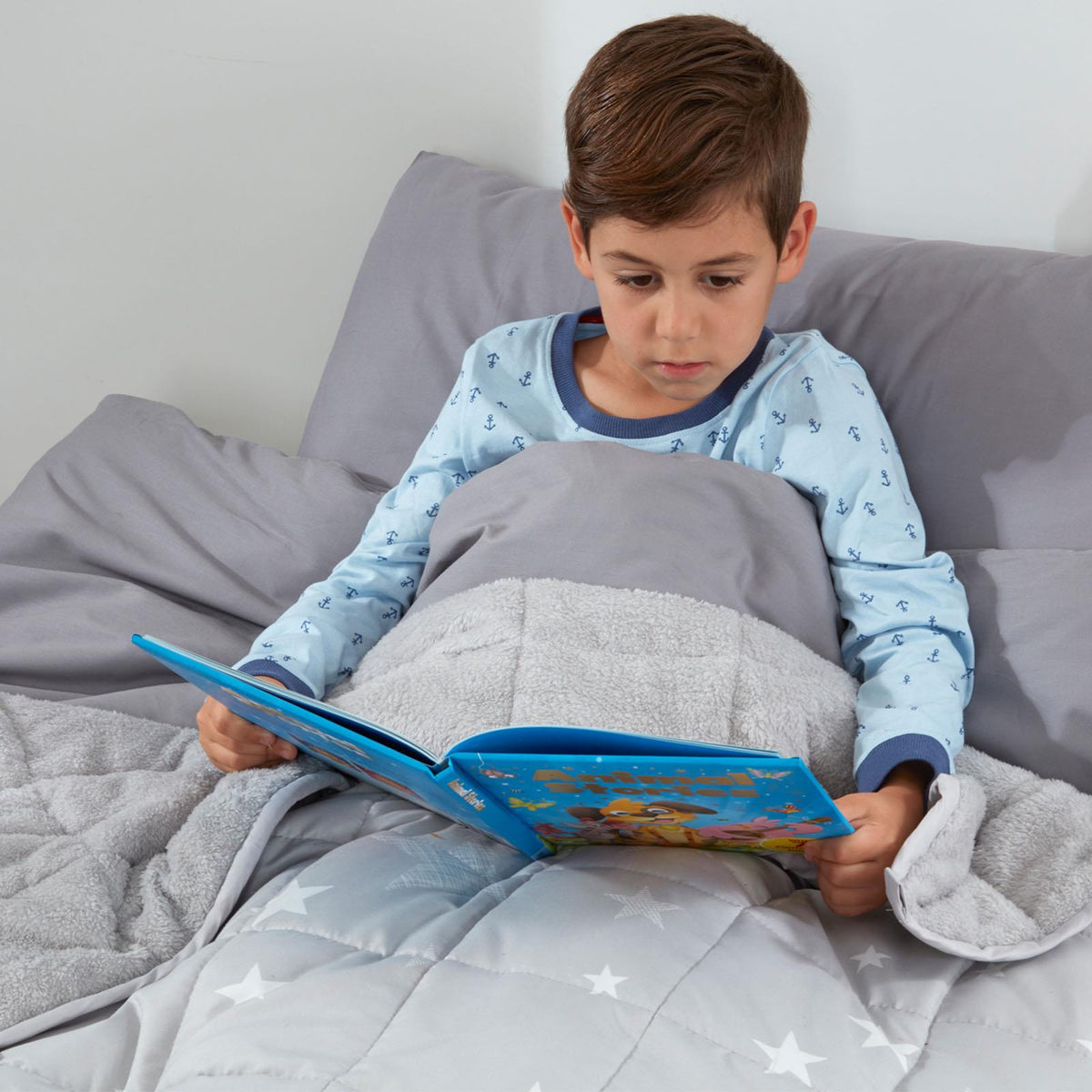 OHS Kids Teddy Fleece Weighted Blanket Printed Sleep Therapy Anxiety Throw
