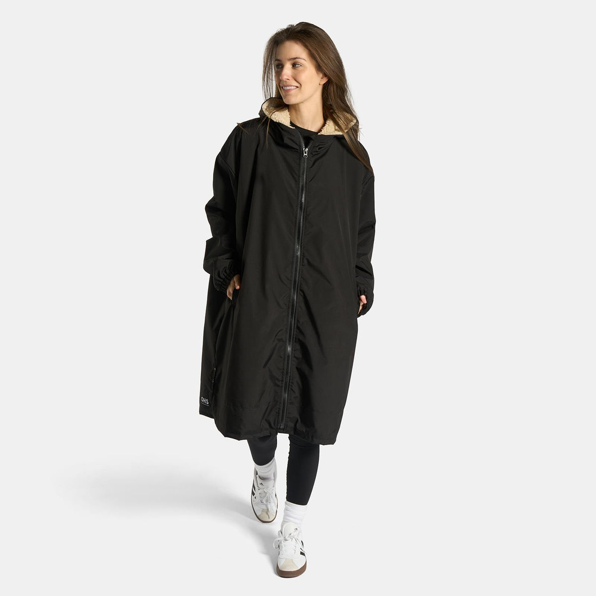 OHS Drying Changing Robe Sherpa Lined Water Resistant Oversize Coat Adults Kids