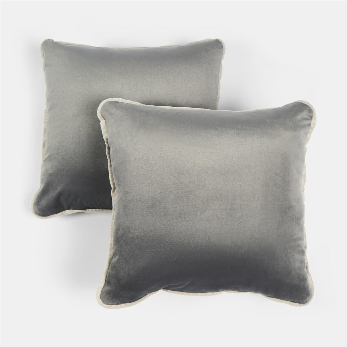 OHS Piped Edge Cushion Covers Matte Velvet Soft Luxury 2/4 Square Pillowcases
