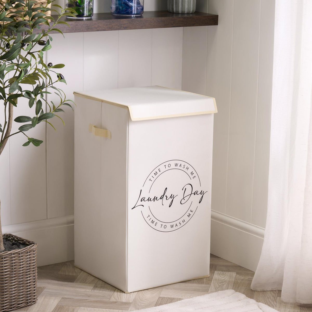 OHS Slogan Laundry Bag Foldable Hamper Basket Washing Bin Clothes Storage
