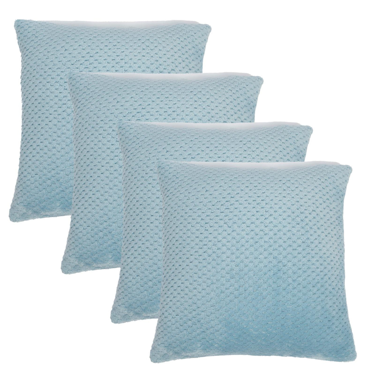 OHS Waffle Fleece Cushion Covers 2/4 Pack Soft Filler Decor