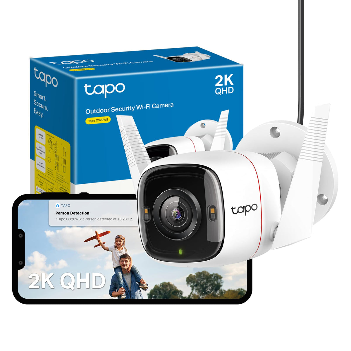 Tapo C216 2K 3MP Pan/Tilt Indoor Outdoor Security Camera Spotlights Camera