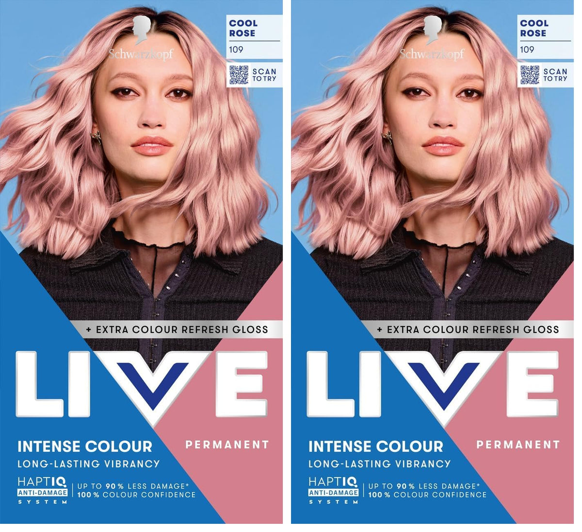 Schwarzkopf LIVE Intense Colour Hair Dye, 099 Deep Black