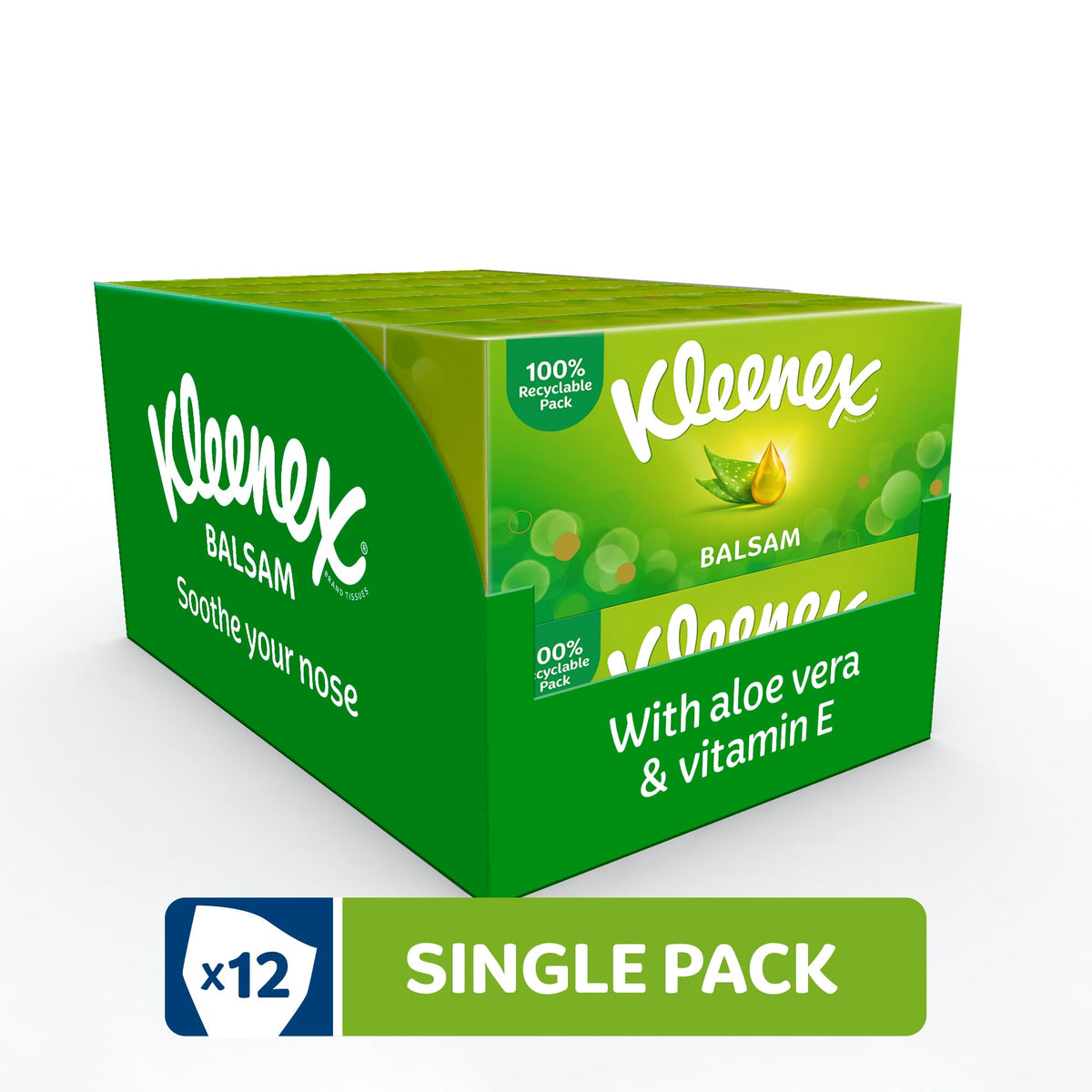 Kleenex Balsam Facial Tissues - Multipack 2 Tissue Boxes