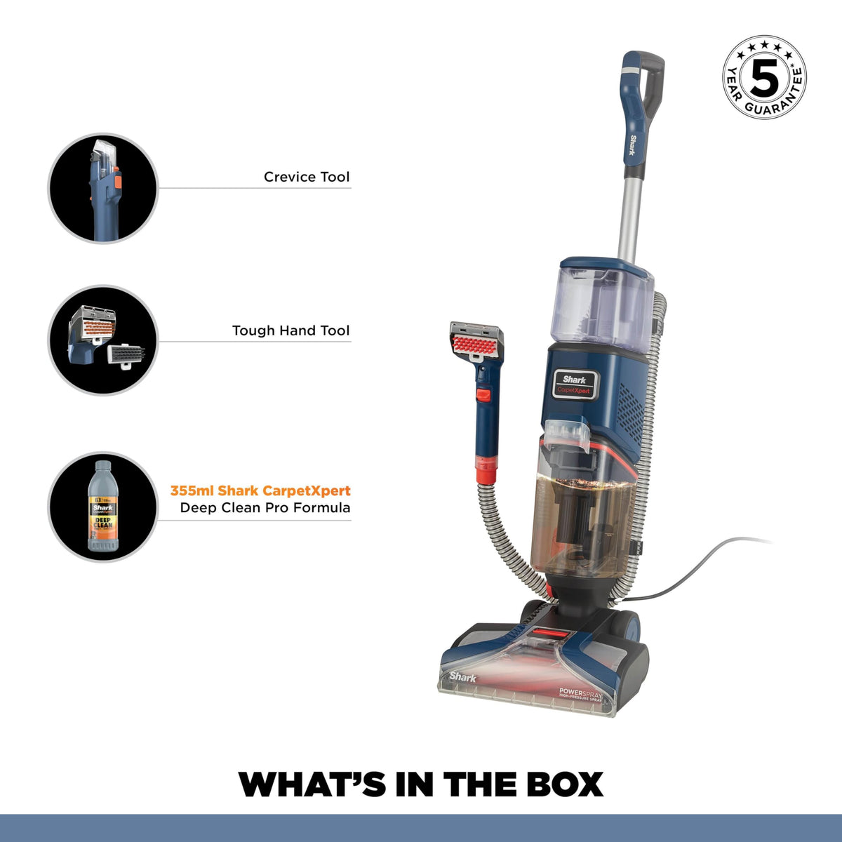 Shark CarpetXpert Deep Clean Carpet Cleaner, 2.3L. 960W, Grey, EX150UKCP