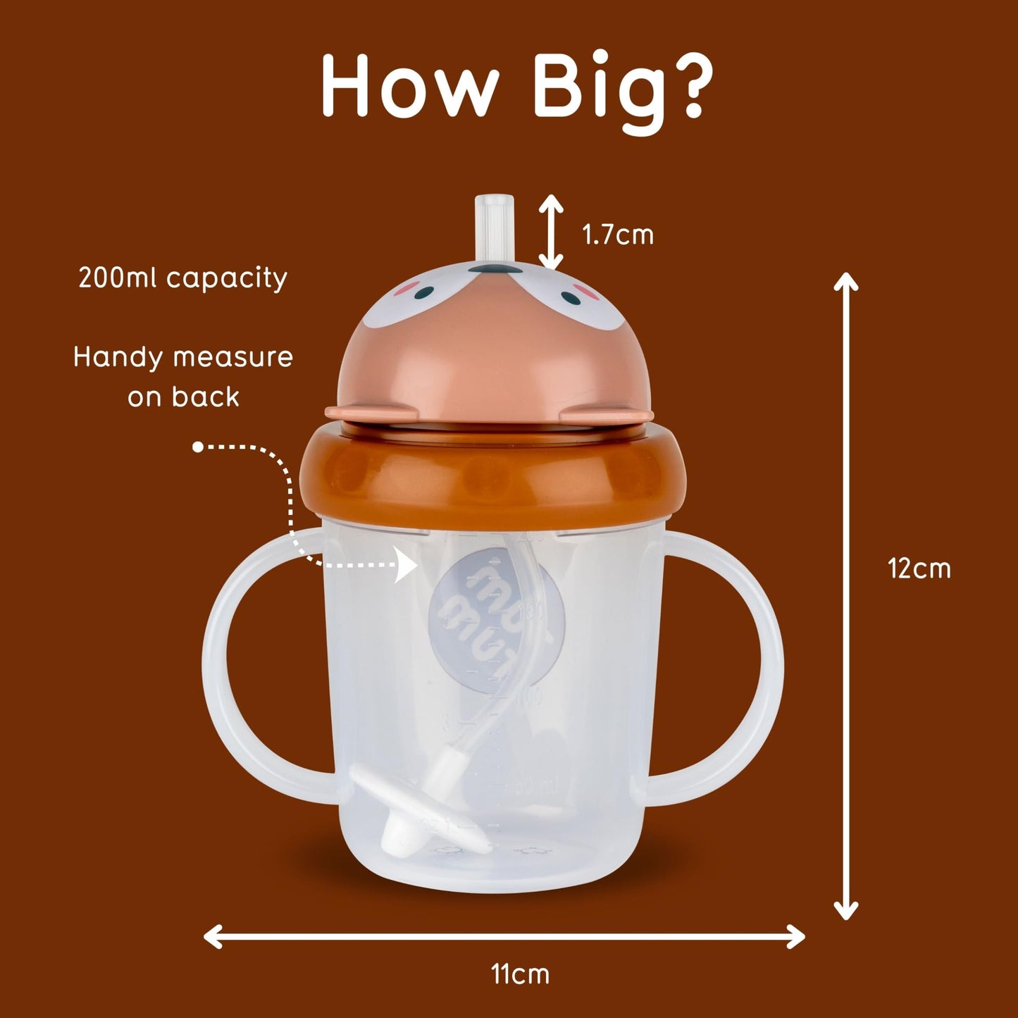 TUM TUM Tippy Up Free Flow Sippy Cup (No Valve), Sippy Cup for Toddlers, 200ml, BPA Free (Betsy Bear S3)