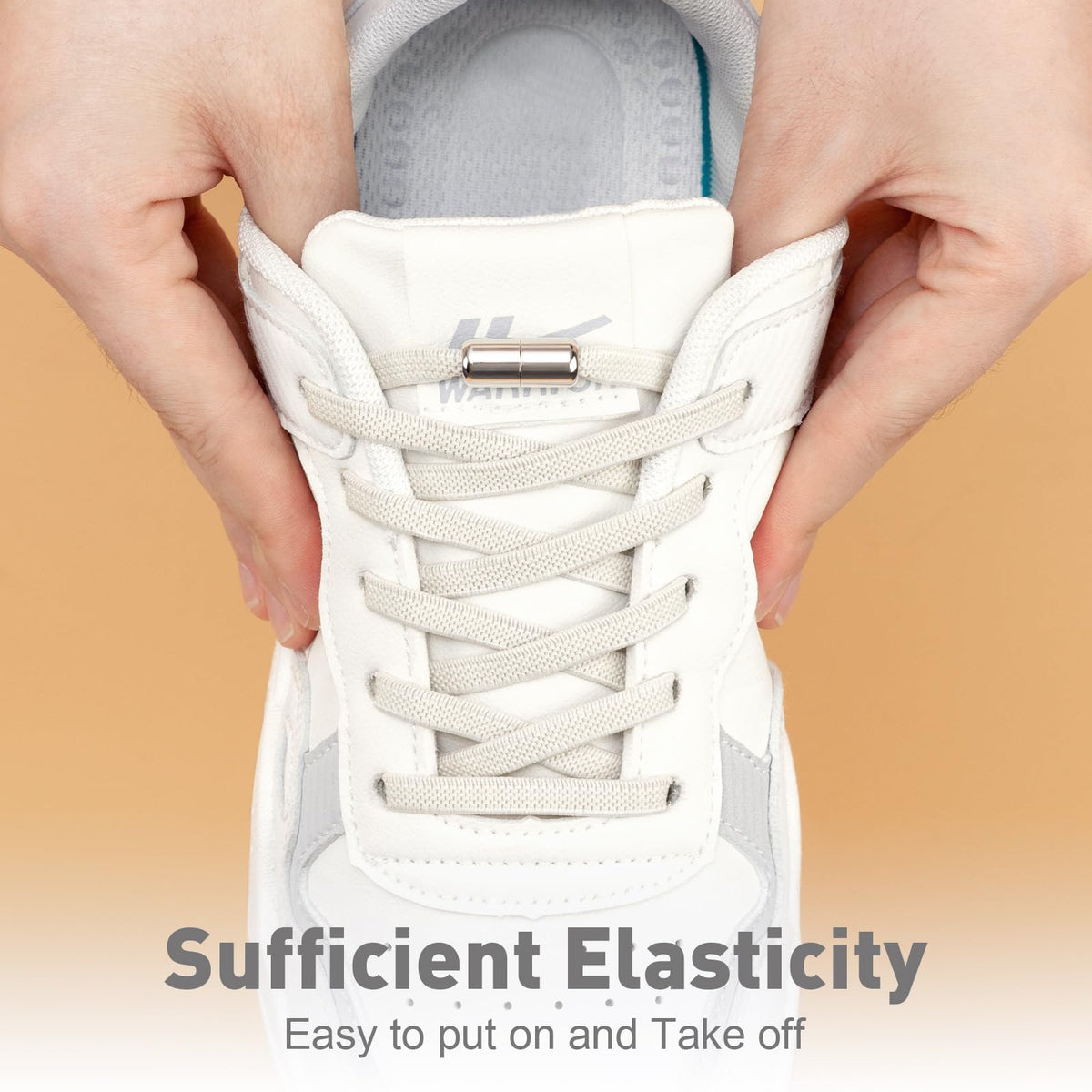 Handshop 2 Pairs Elastic Laces, No Tie Shoelaces for Trainers