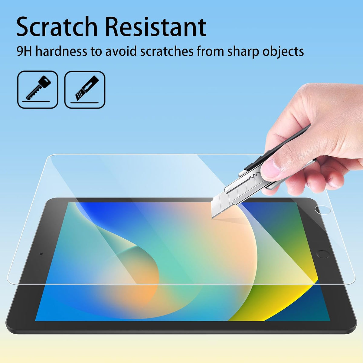 4youquality 2-Pack for iPad 9th, 8th & 7th Generation Screen Protector