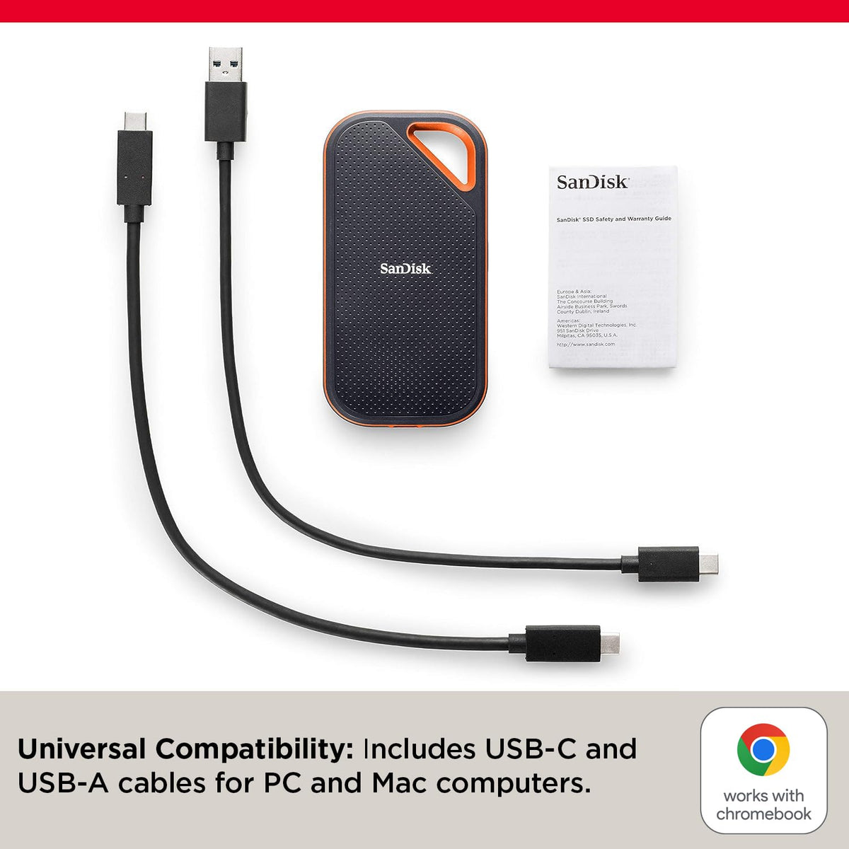 SanDisk Extreme Portable SSD 1TB - Up to 1050MB/s Read Speeds (Older Model)