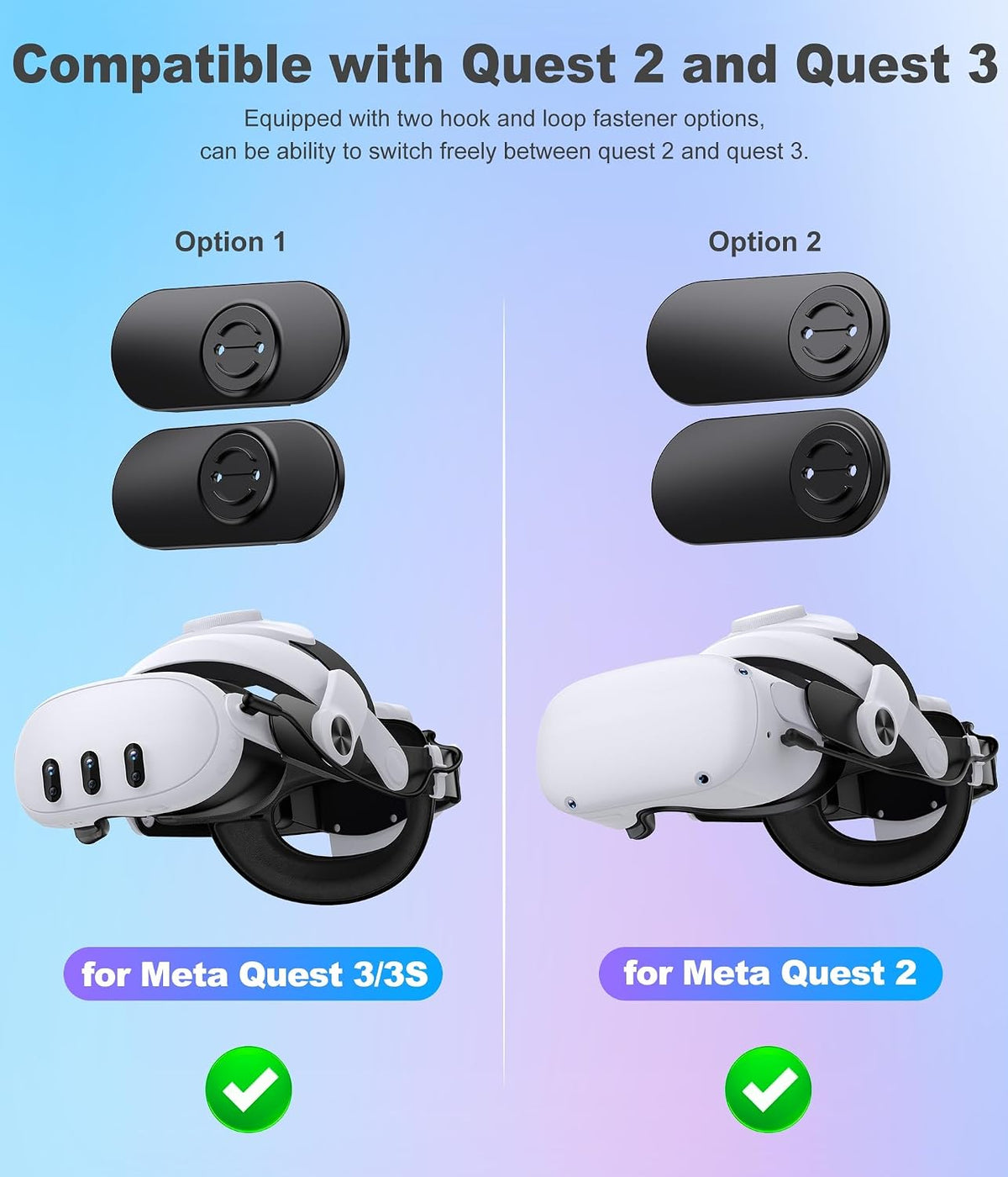 Comfortable Head Strap for Meta Quest 3S/3/2 with 7500mAh LED Display Battery Bank,VR Headset Elite Strap Replacement,All-Directional Adjustable Oculus Headstrap,Enhanced Support & Reduce Pressure