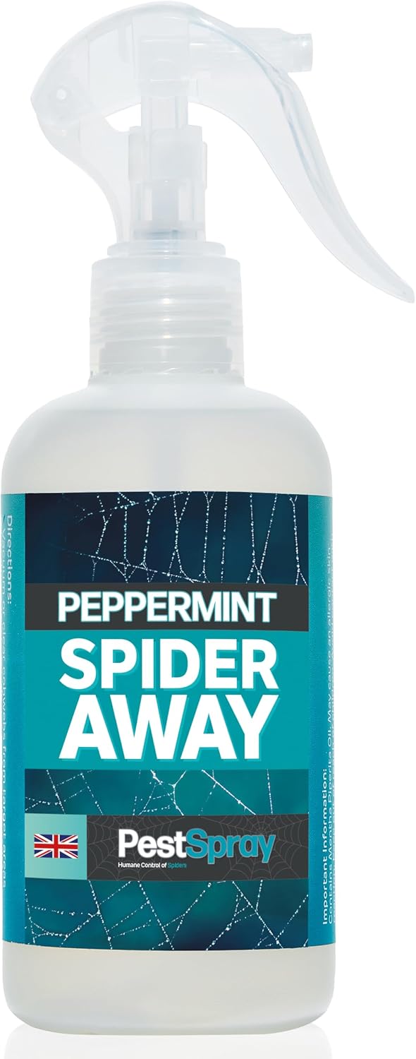Peppermint Spider PestSpray, Peppermint Oil Spray, Spider Repellent, 250ml Bottle, Suitable Indoor & Outdoor Use