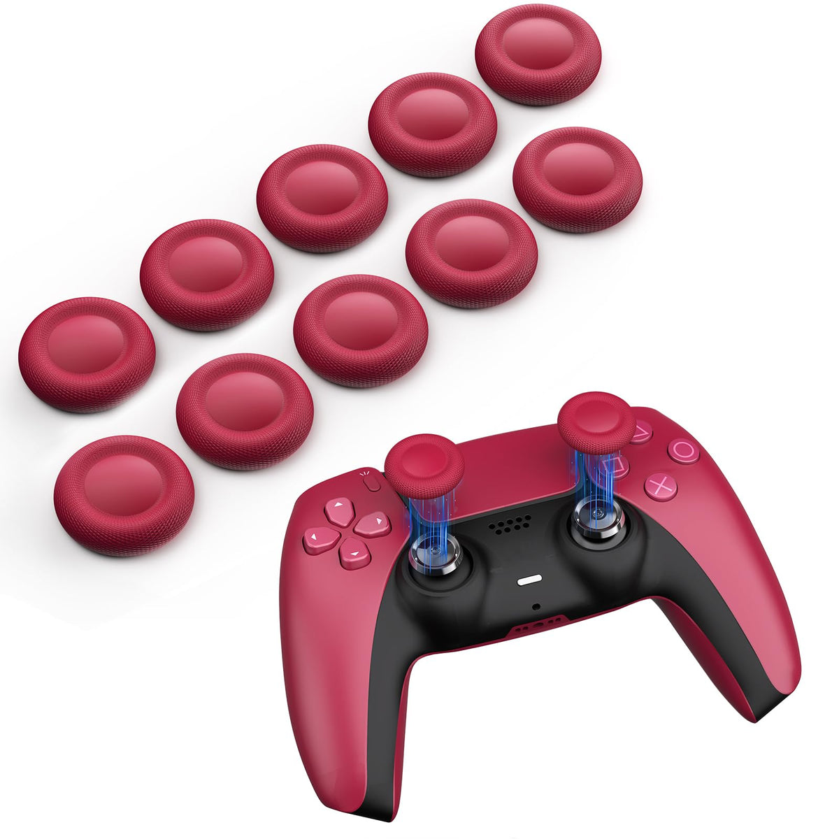 NEWDERY Joystick Replacement Grip Caps for PS5/PS4 Controller