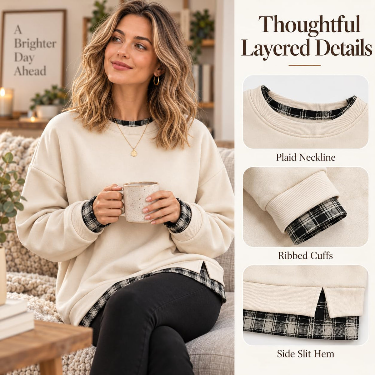 Hoodies For Women Uk Oversized Women's Jumpers Fleece-lined Womens Sweatshirt Winter Fleece Jacket Long Sleeve Ladies Tops Plus Size Fashion Christmas Jumper Sweaters Coats Autumn Women's Clothing