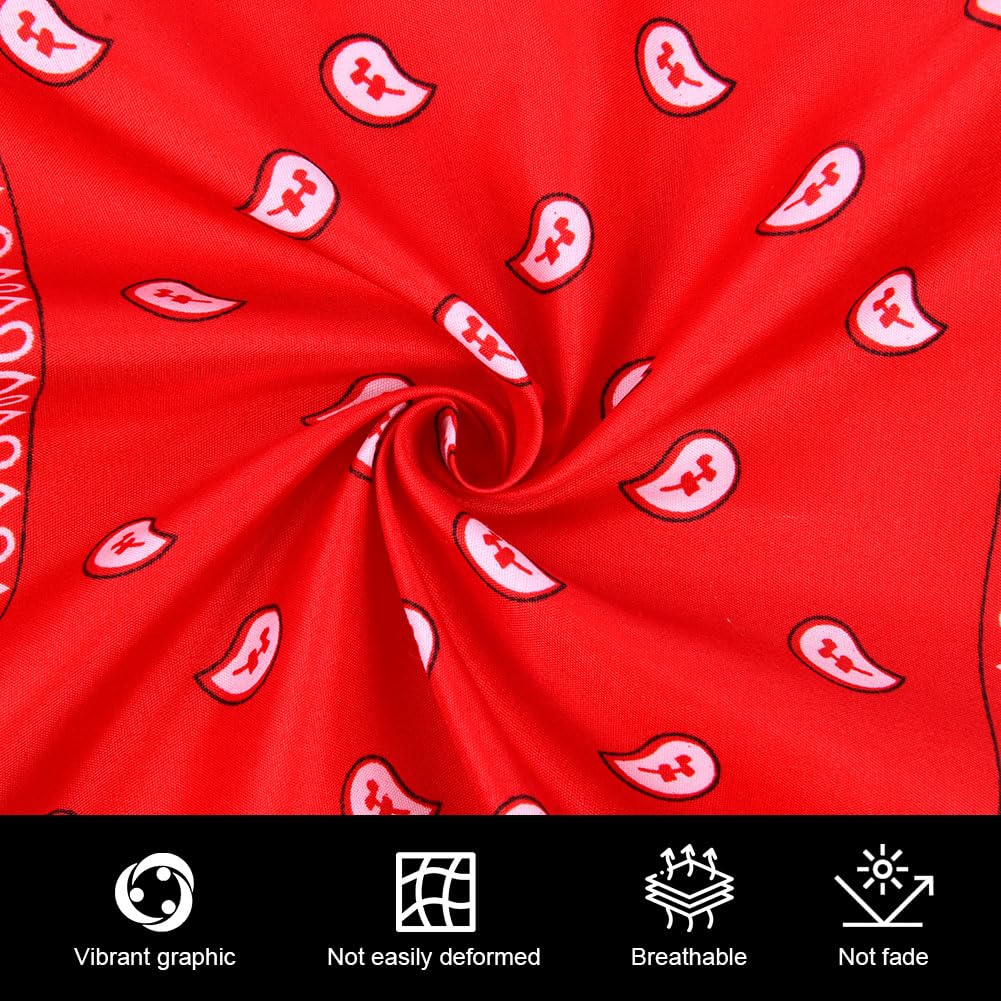 Aomig Bandana Head Scarf for Men and Women, Stylish Cowboy Headband Handkerchief, Multi-purpose Hair Scarf Paisley Print Unisex Headwraps, Bib Party Face Covering Headwear for Motorcycling