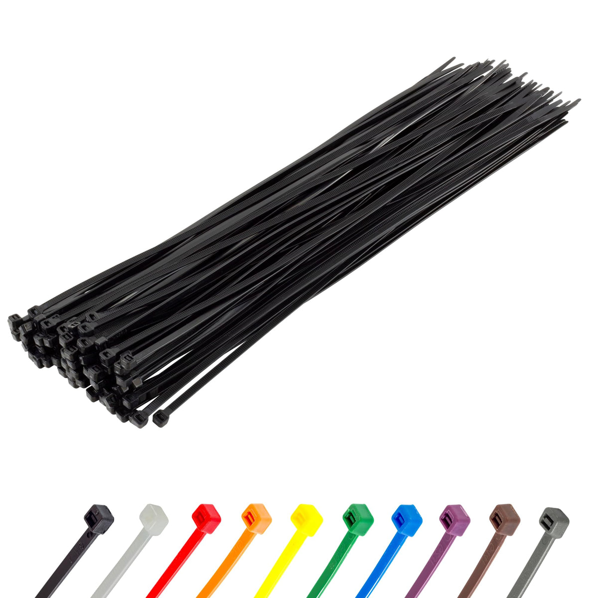 Gocableties Small Silver Cable Ties, 100mm x 2.5mm, Pack of 100, 4” Premium Nylon Zip Ties, Plastic Tie Wraps, Secure Self-Locking Mechanism, for Home, Garden, Office and DIY