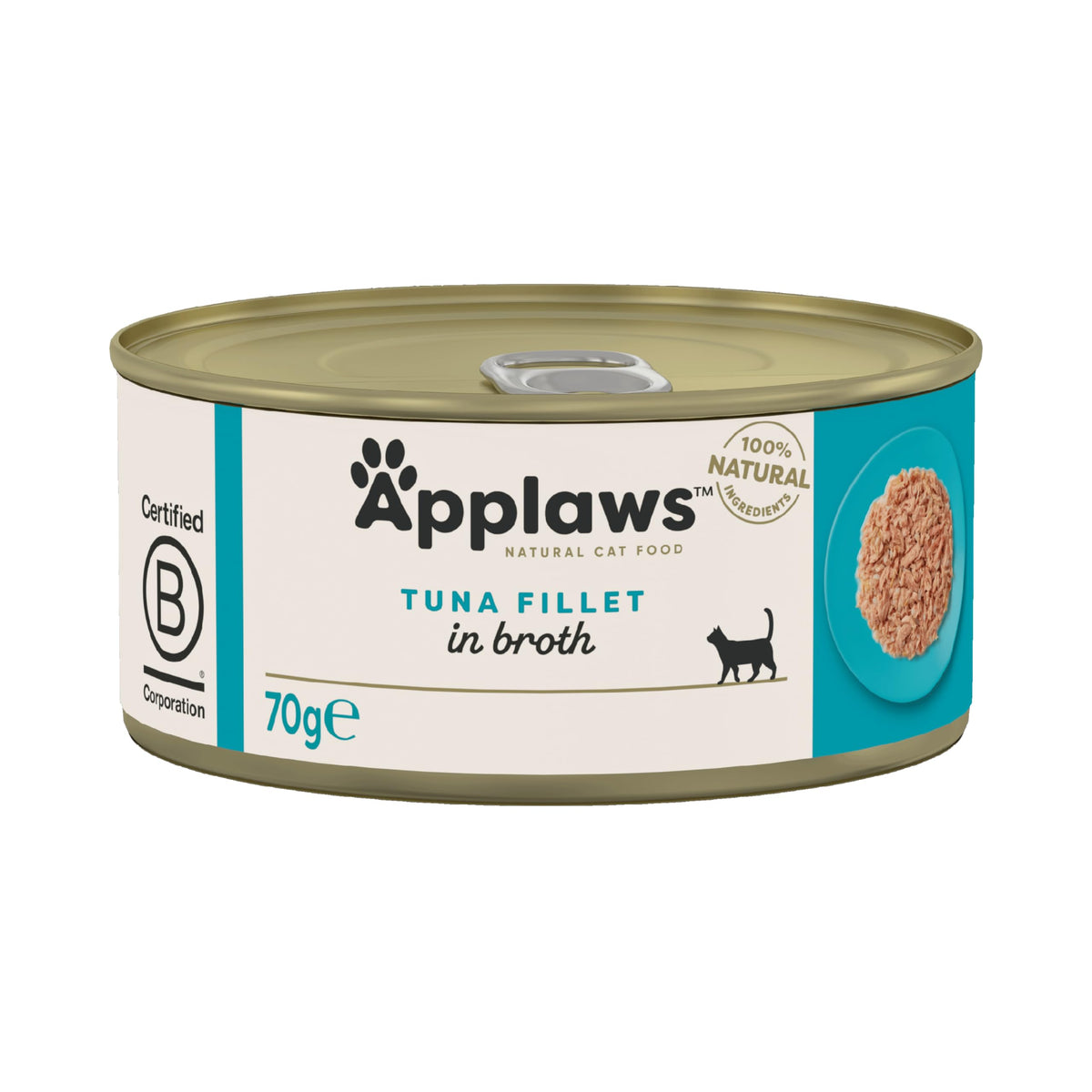 Applaws Natural Wet Cat Food, Multipack Fish Selection in Broth 70 g Tin (Pack of 12)