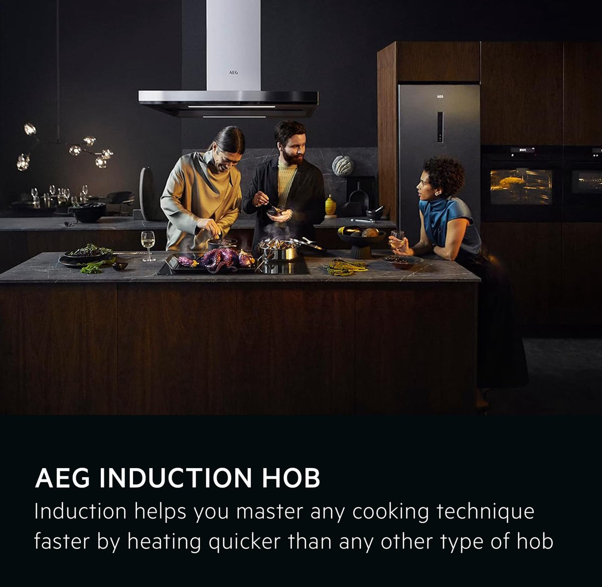 AEG Induction Hob IKB64401FB, 59 cm, 4 Zones