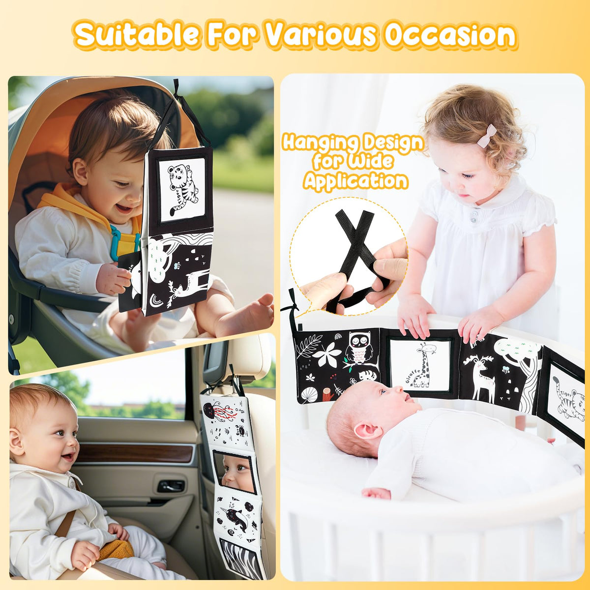 URMYWO Baby Toys, Black and White Sensory Toys Brain Development