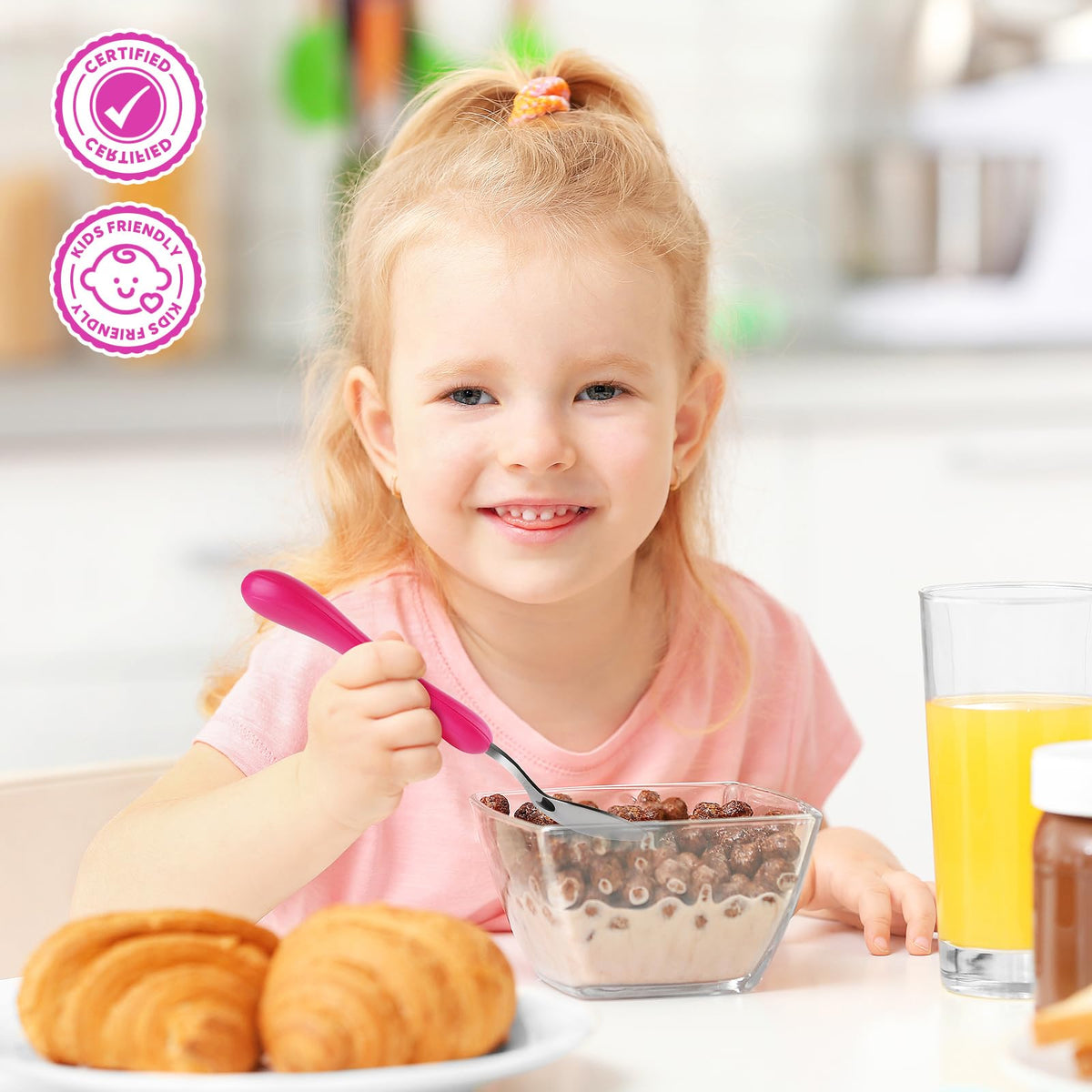 Lehoo Castle Stainless Steel Toddler Cutlery Set, 6-Piece Dinosaur Design