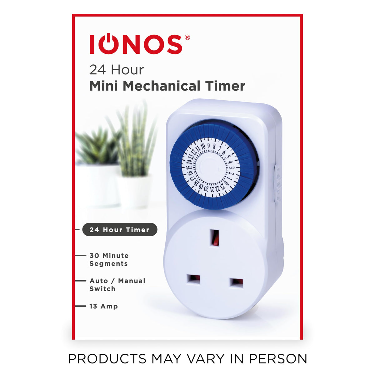 Status IONOS 24 Hour Plug-in Timer Switch, Mechanical Option B, White
