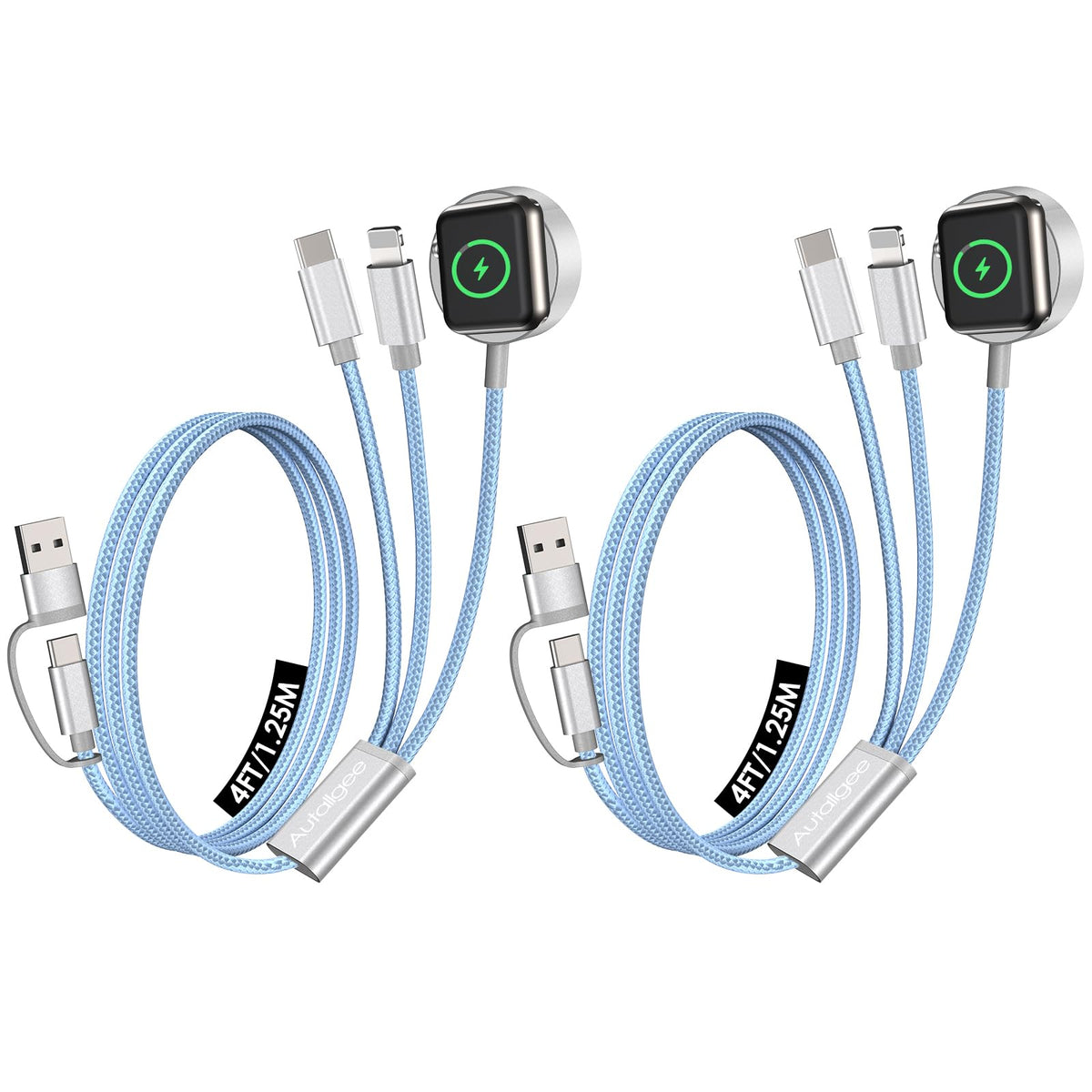 Upgraded 3 in 2 Apple Watch Charger iPhone Charger Cable Travel Essentials